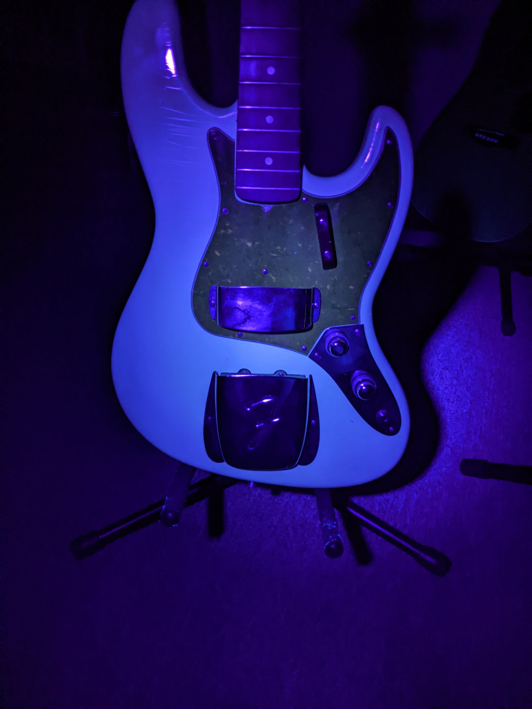 1961 Fender Jazz Bass Refin Stacked Knobs Olympic White
