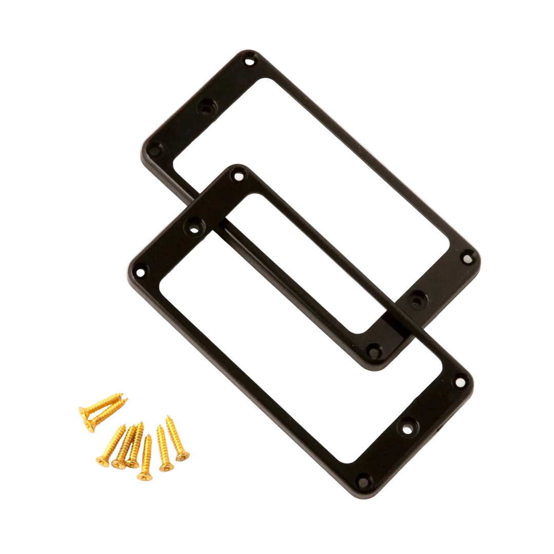 Silver Pickup Rings PRS Humbucker Pickup Ring Set Universal Angle Black – Ish Guitars