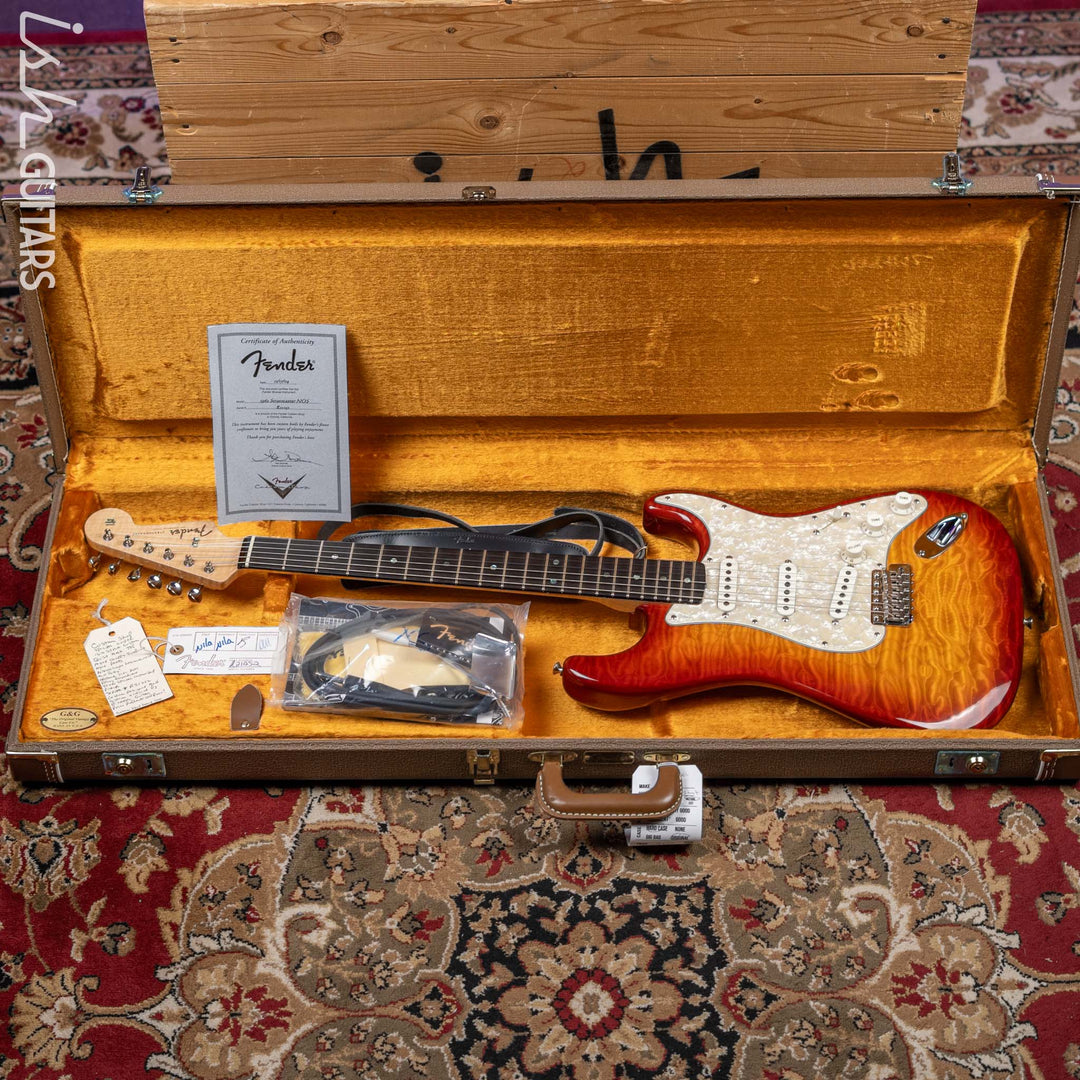 2004 Fender Custom Shop 1962 Stratocaster NOS AAA Quilt Aged Cherry Sunburst