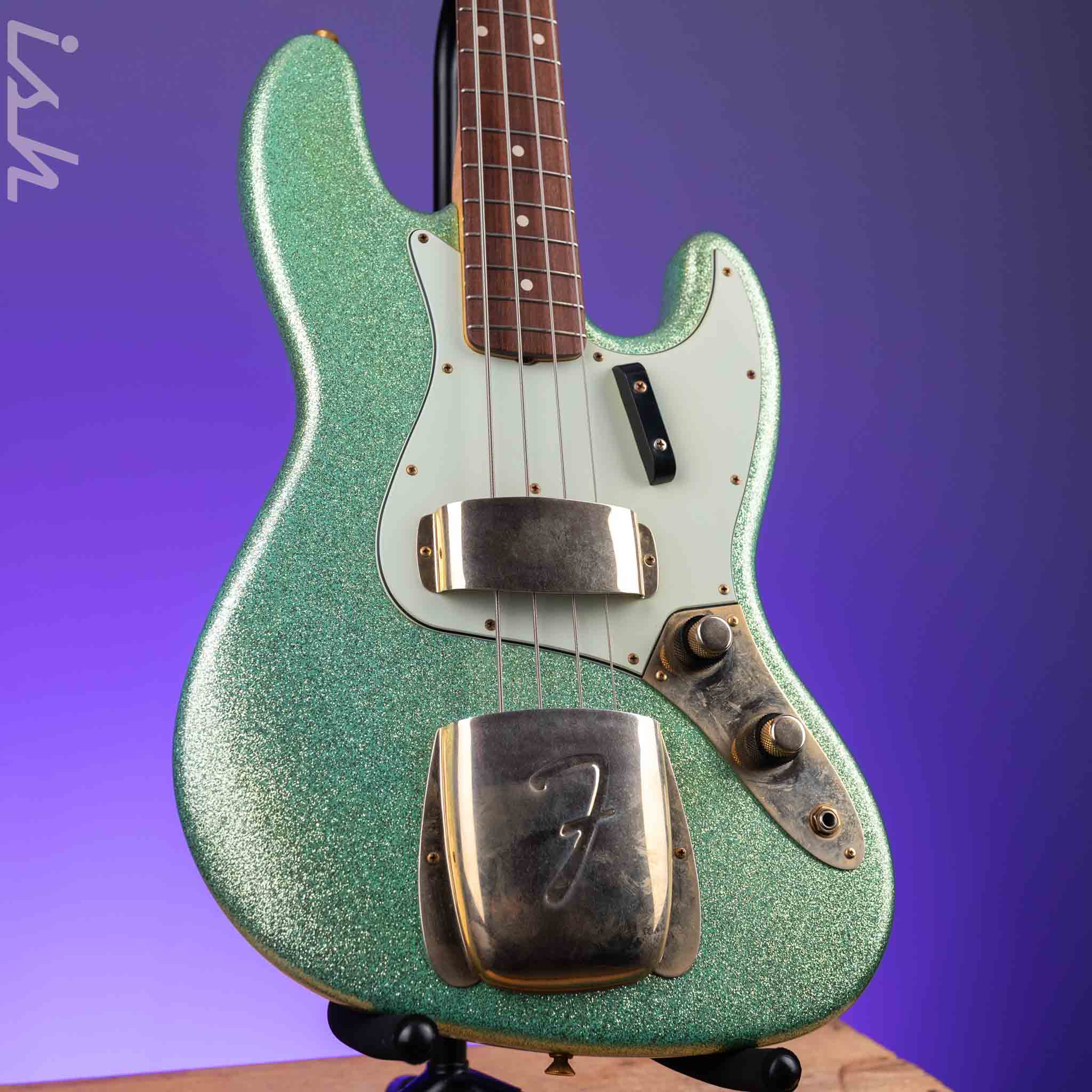 2010 Fender Custom Shop 1960 Jazz Bass Relic Seafoam Green Sparkle