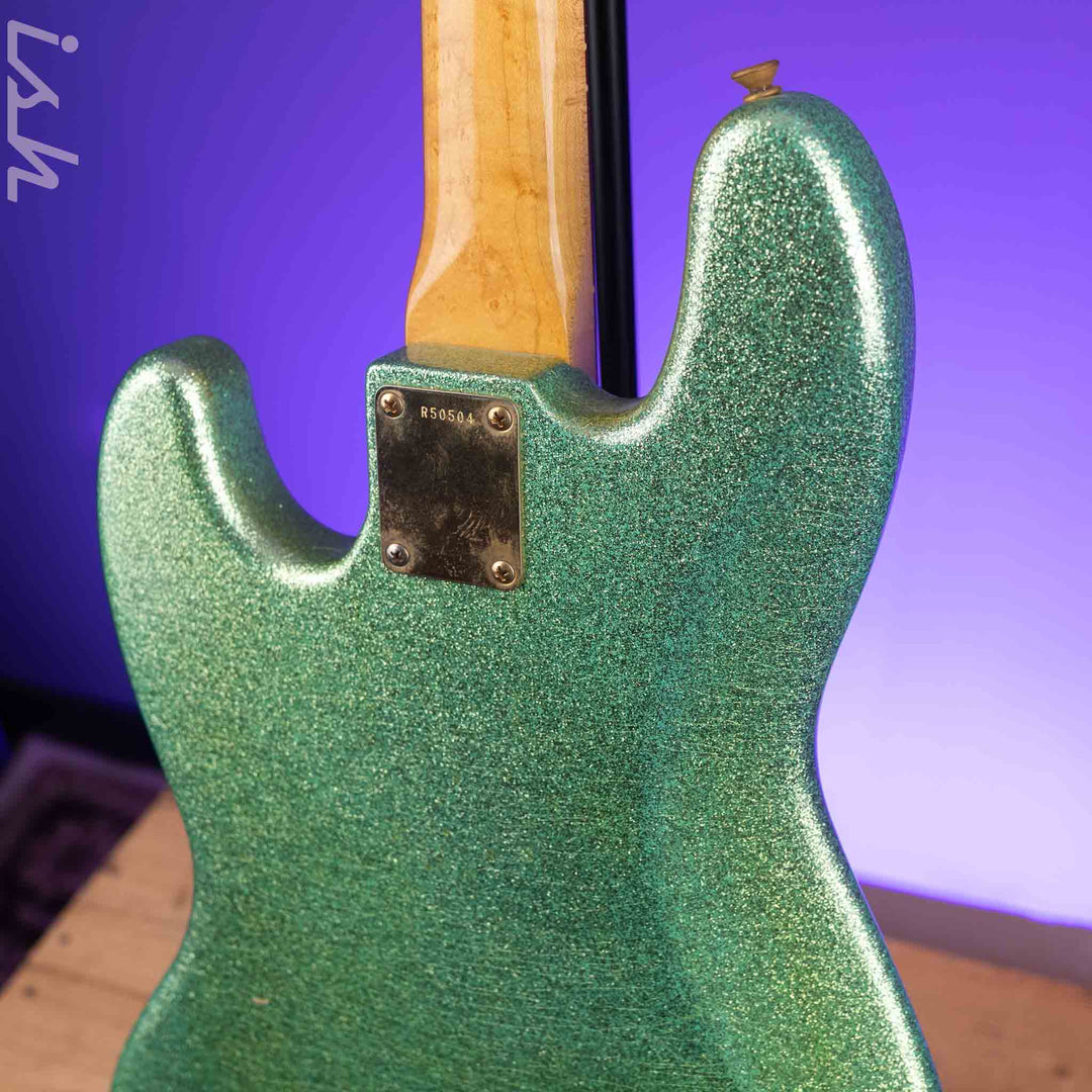 2010 Fender Custom Shop 1960 Jazz Bass Relic Seafoam Green Sparkle Gold Hardware