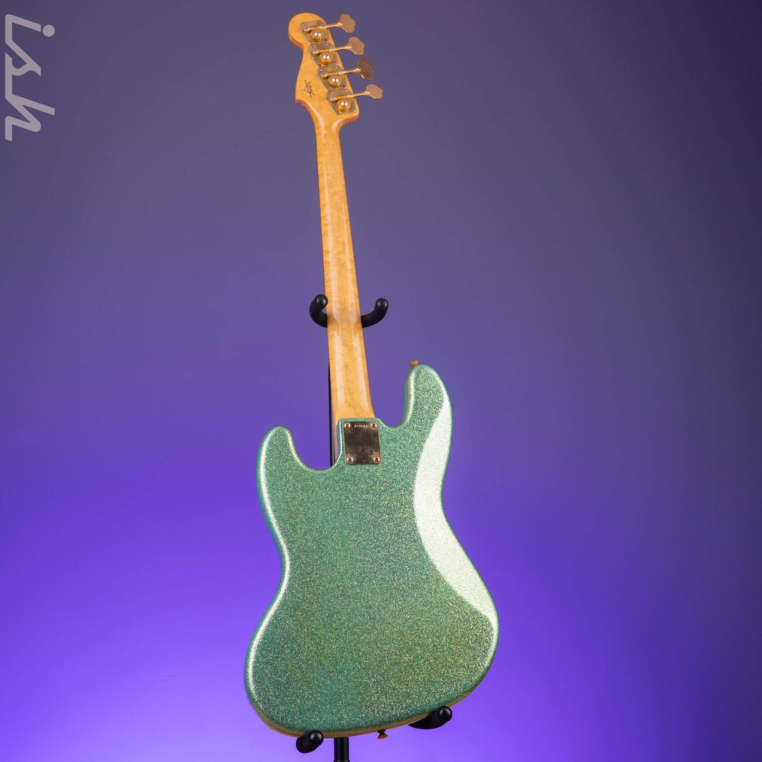 2010 Fender Custom Shop 1960 Jazz Bass Relic Seafoam Green Sparkle Gold Hardware