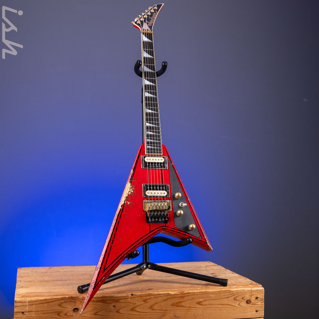 Jackson Custom Shop USA Randy Rhoads Ferrari Red Black Pinstripes Relic