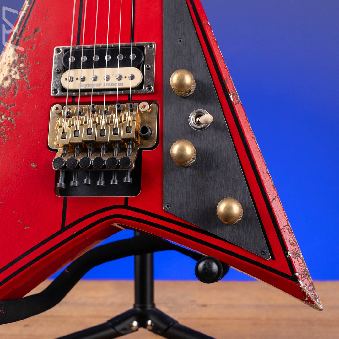 Jackson Custom Shop USA Randy Rhoads Ferrari Red Black Pinstripes Relic
