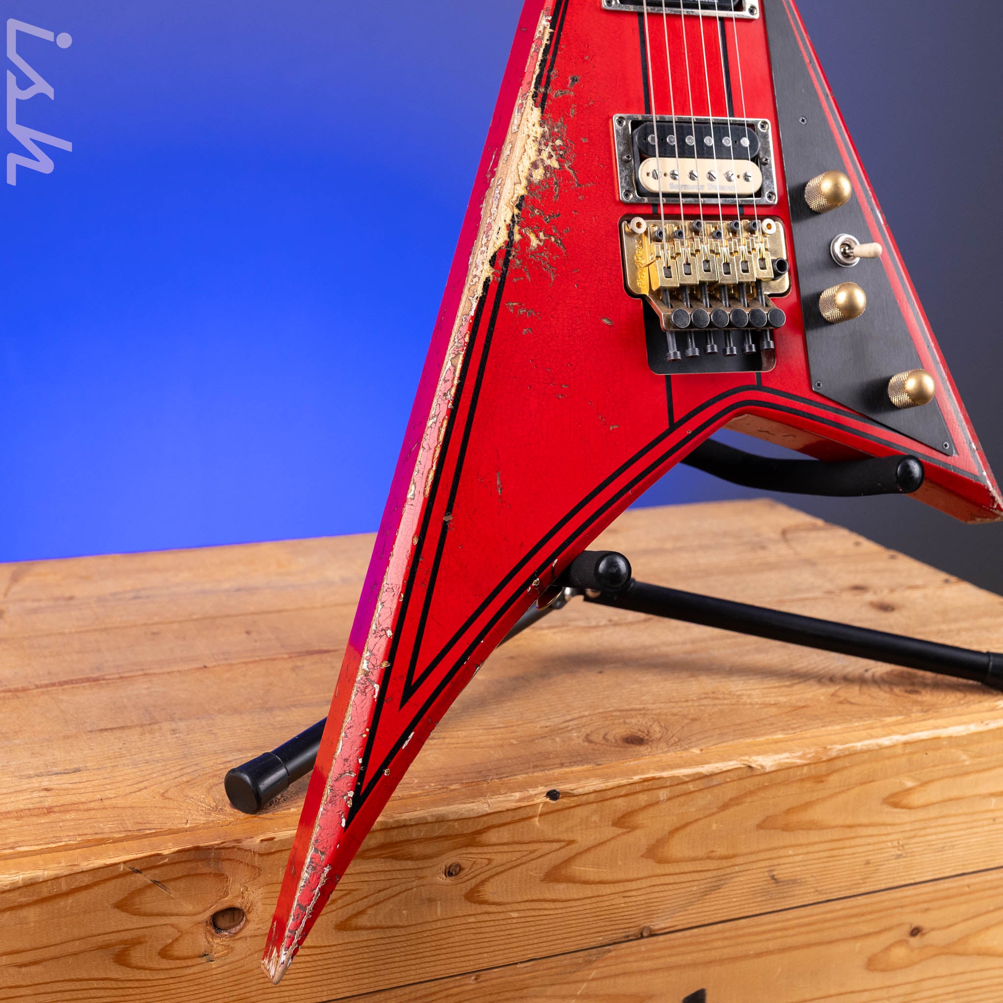 Jackson Custom Shop USA Randy Rhoads Ferrari Red Black Pinstripes