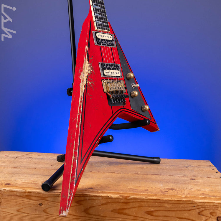 Jackson Custom Shop USA Randy Rhoads Ferrari Red Black Pinstripes