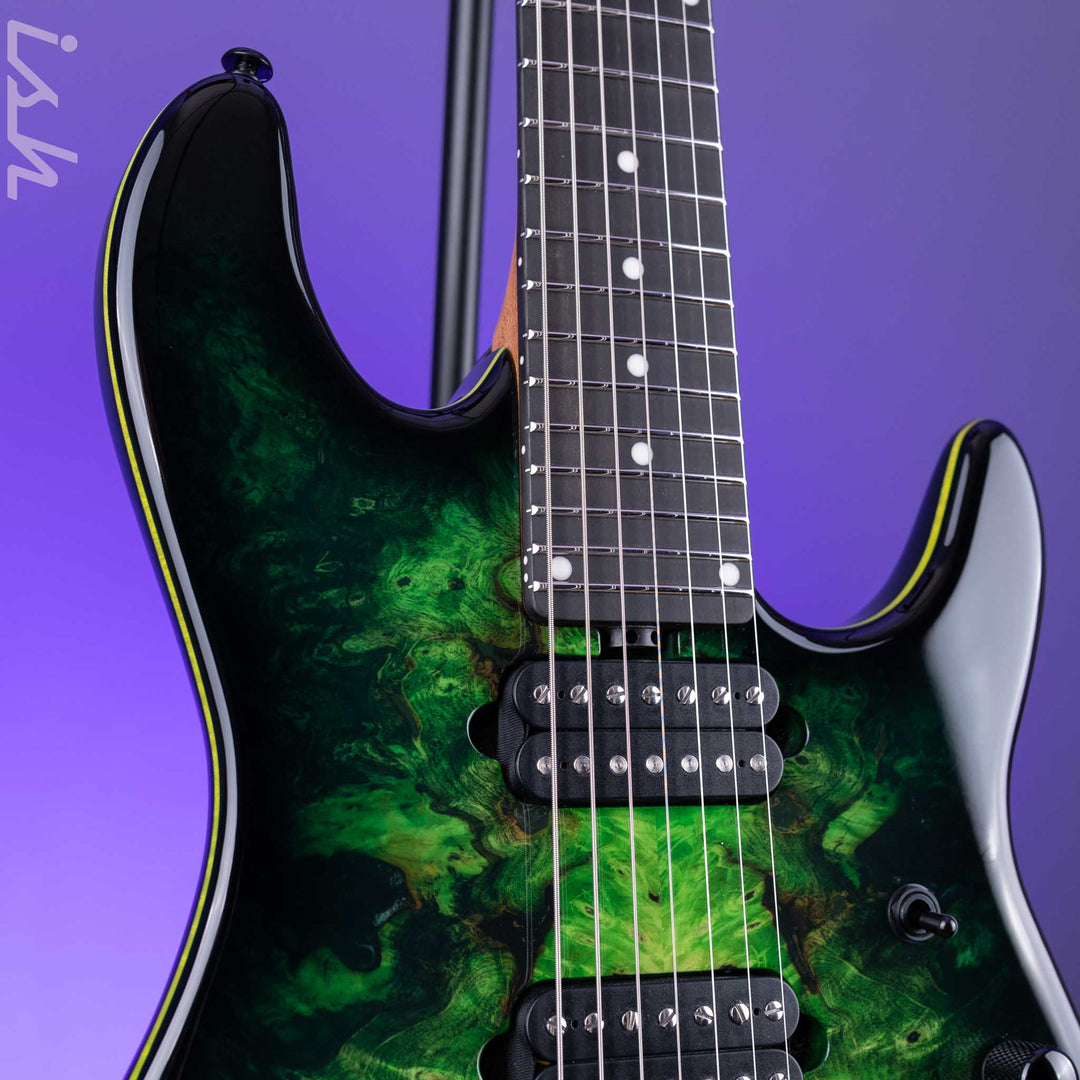 Ernie Ball Music Man Jason Richardson Cutlass HT 7-String Guitar Kokiri Forest Burl Top
