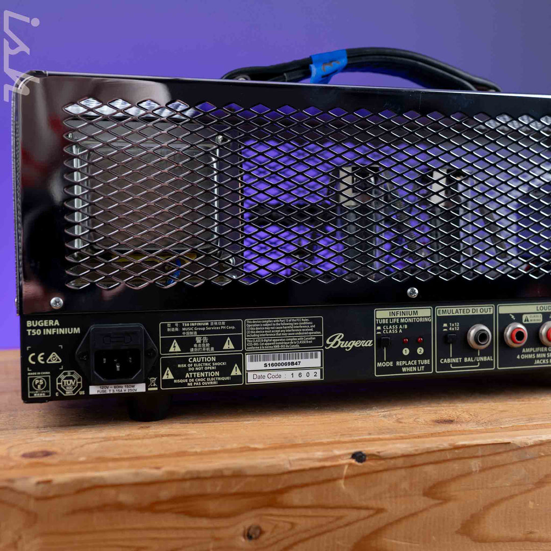 Bugera T50 Infinium 50-watt 2-channel Tube Head Chrome