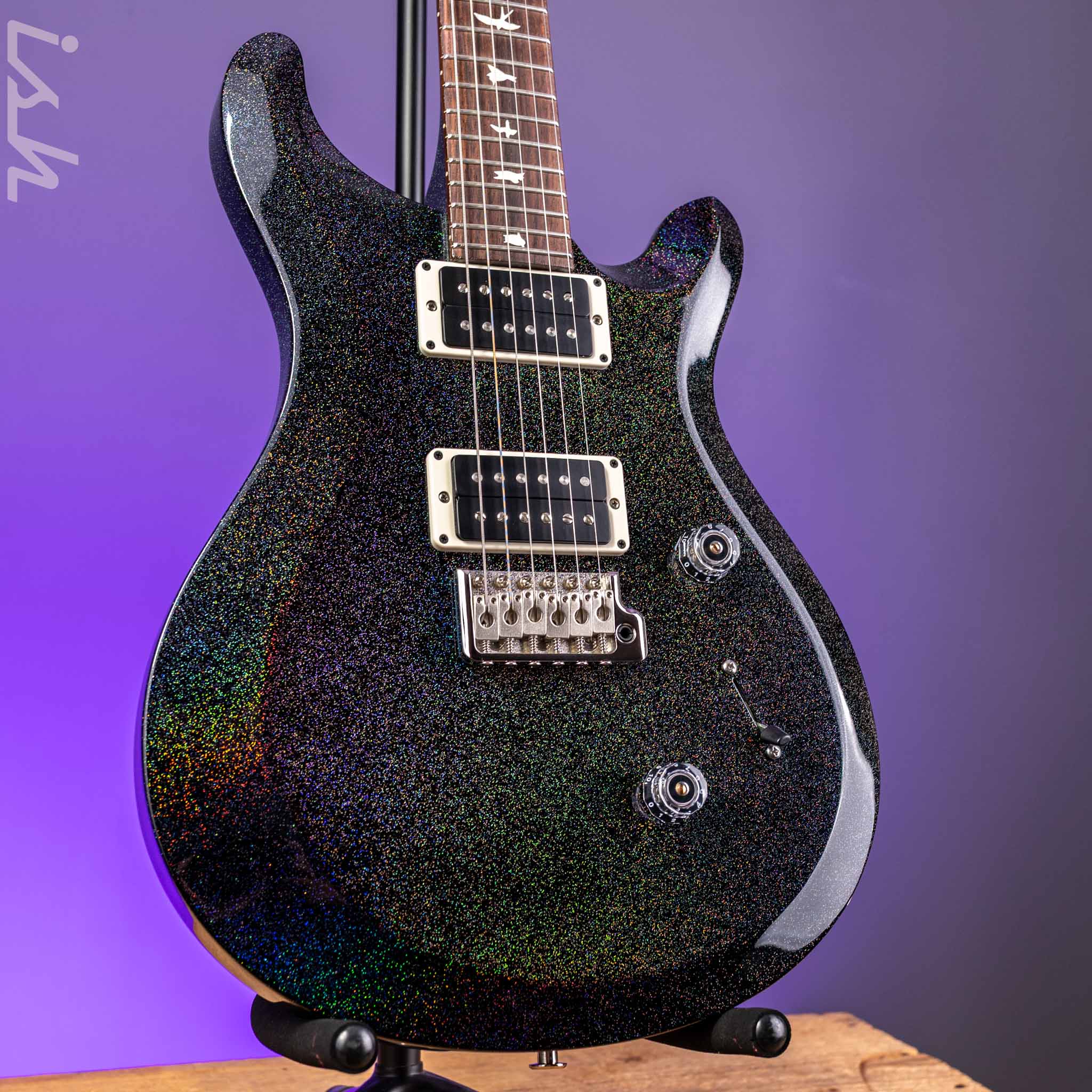 PRS S2 Custom 24 Black Rainbow Holoflake Custom Color – Ish Guitars