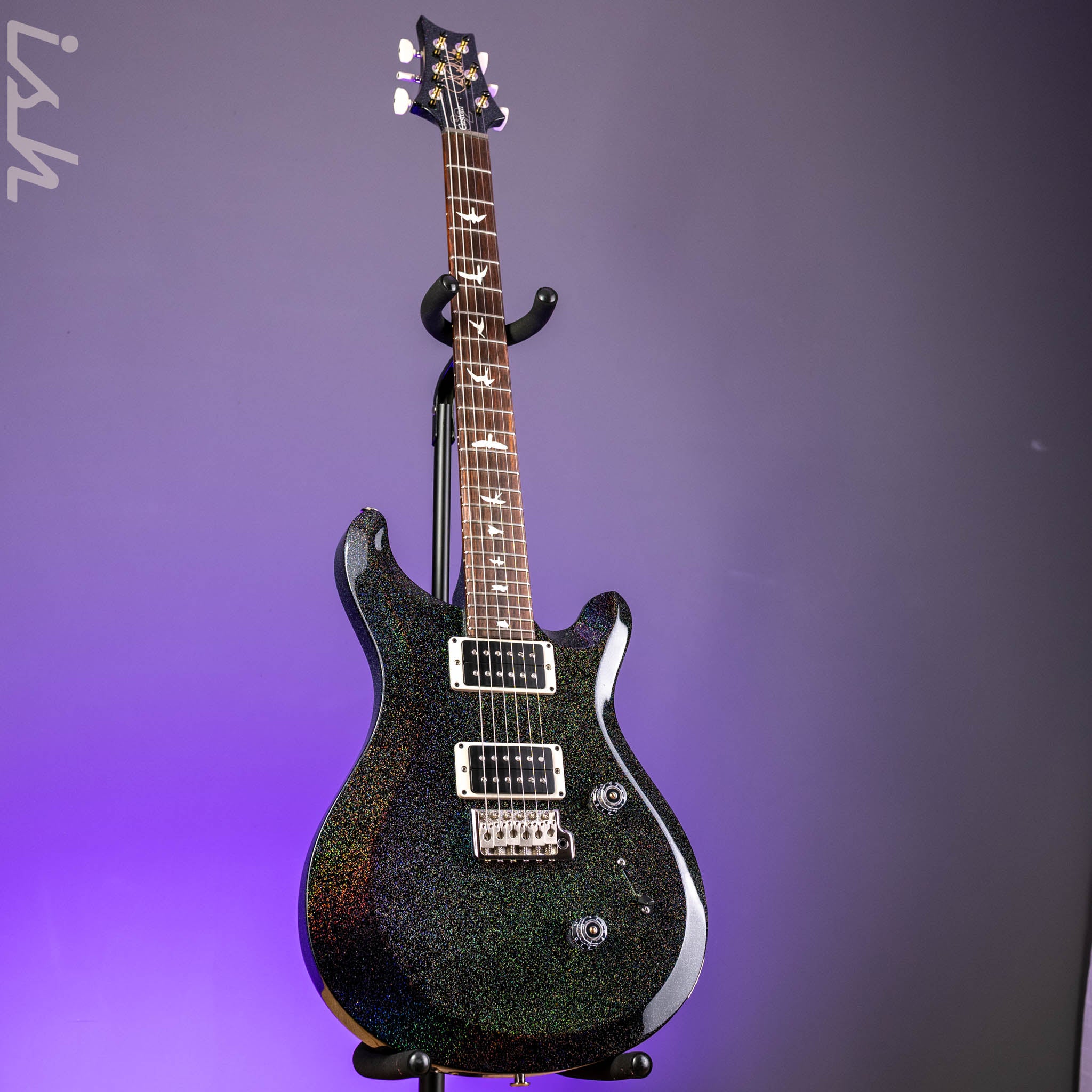 PRS Custom 24 ブラック・グラデーション PRS S2 Custom 24 Black Rainbow Holoflake Custom Color – Ish Guitars