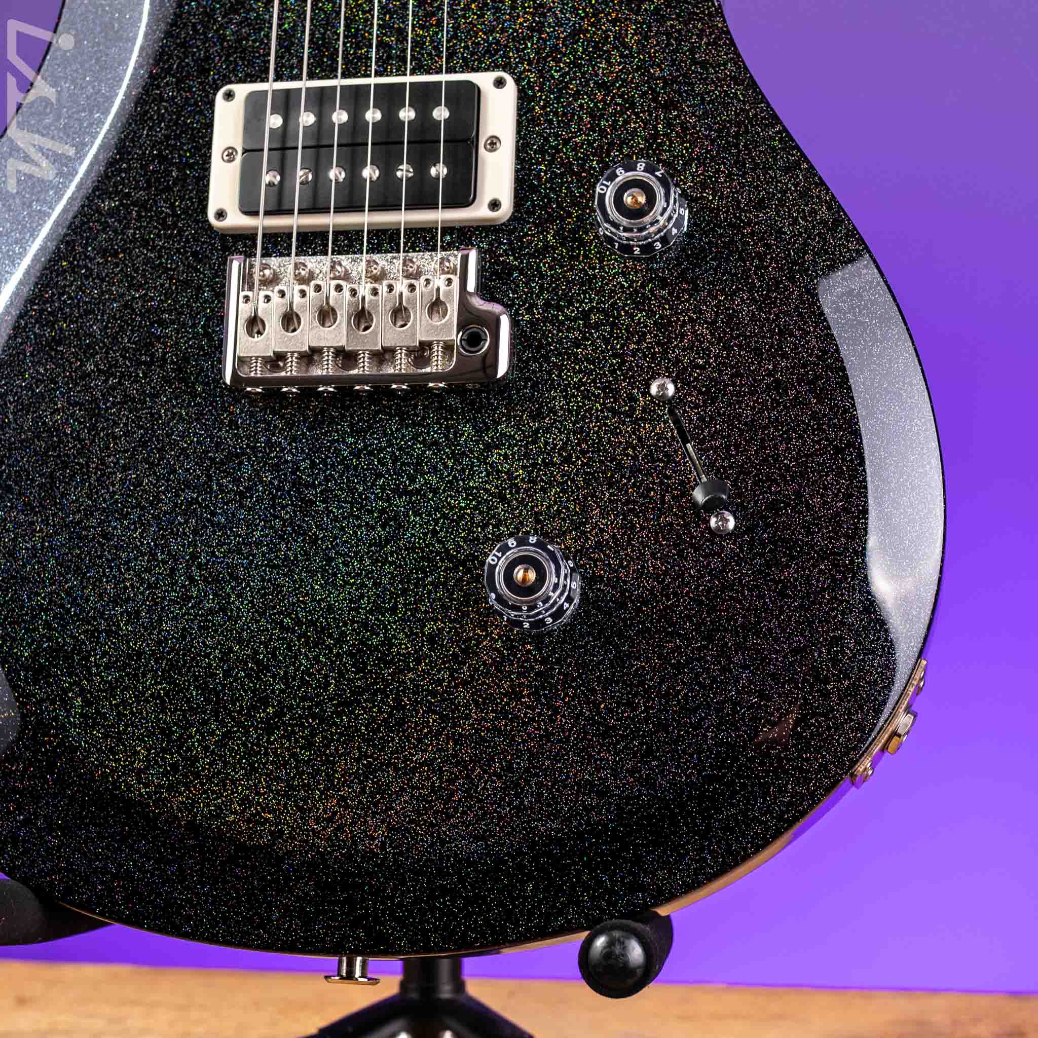 PRS S2 Custom 24 Black Rainbow Holoflake Custom Color – Ish Guitars