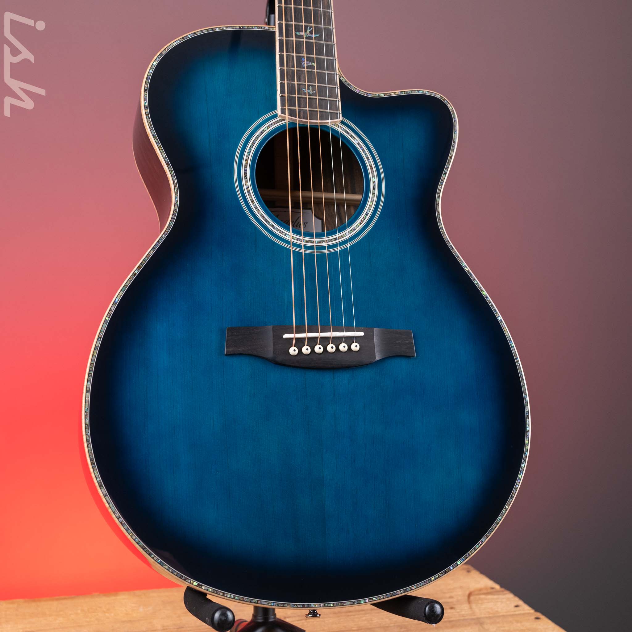 PRS SE Angelus A60E Acoustic-Electric Guitar Cobalt Blue Burst