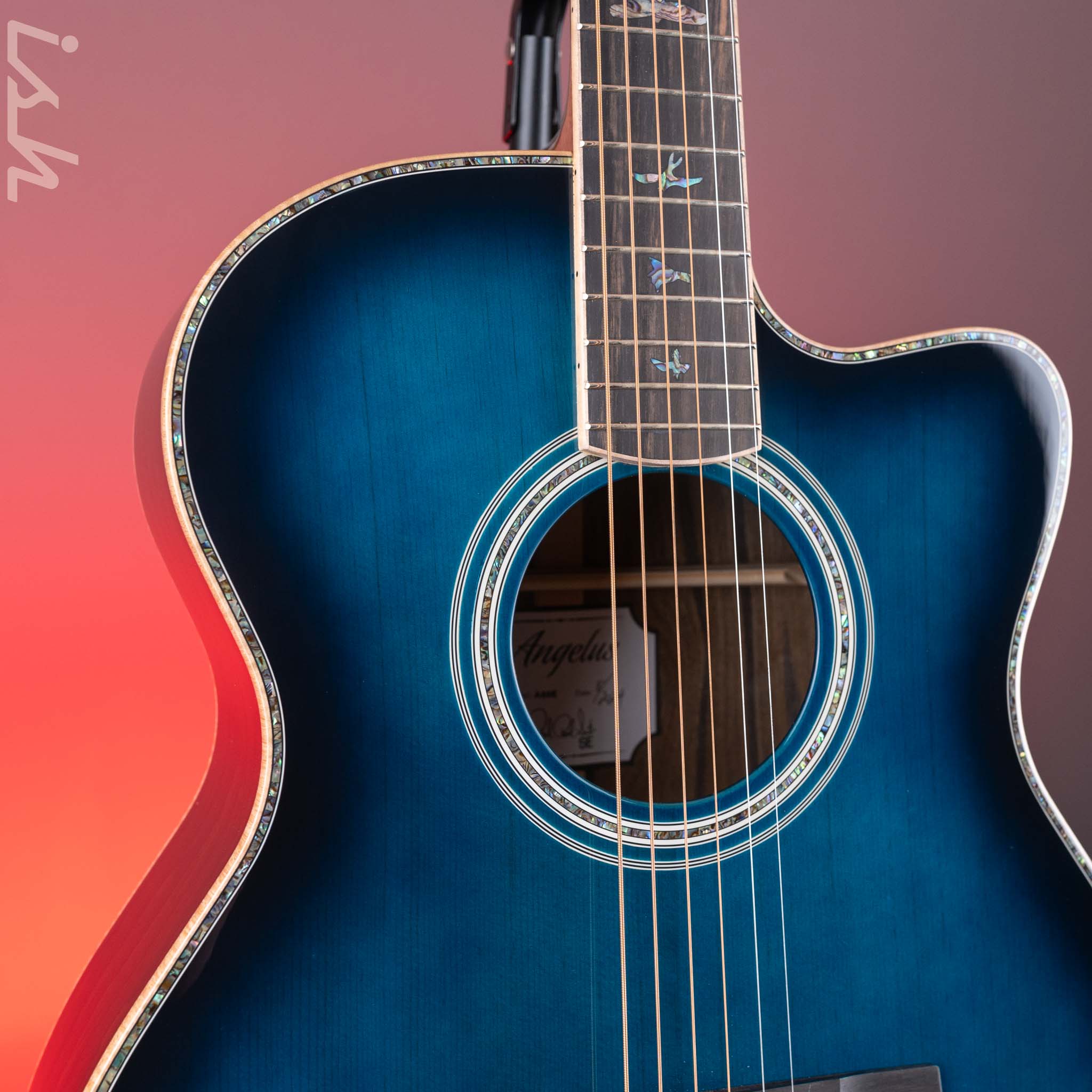 PRS SE Angelus A60E Acoustic-Electric Guitar Cobalt Blue Burst