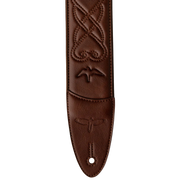 PRS 2.4" Padded Guitar Strap Faux Leather Birds Sanguine