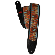 PRS 2.4" Padded Guitar Strap Jacquard Birds Wavelength Orange