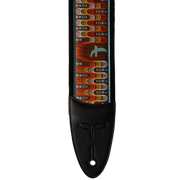 PRS 2.4" Padded Guitar Strap Jacquard Birds Wavelength Orange