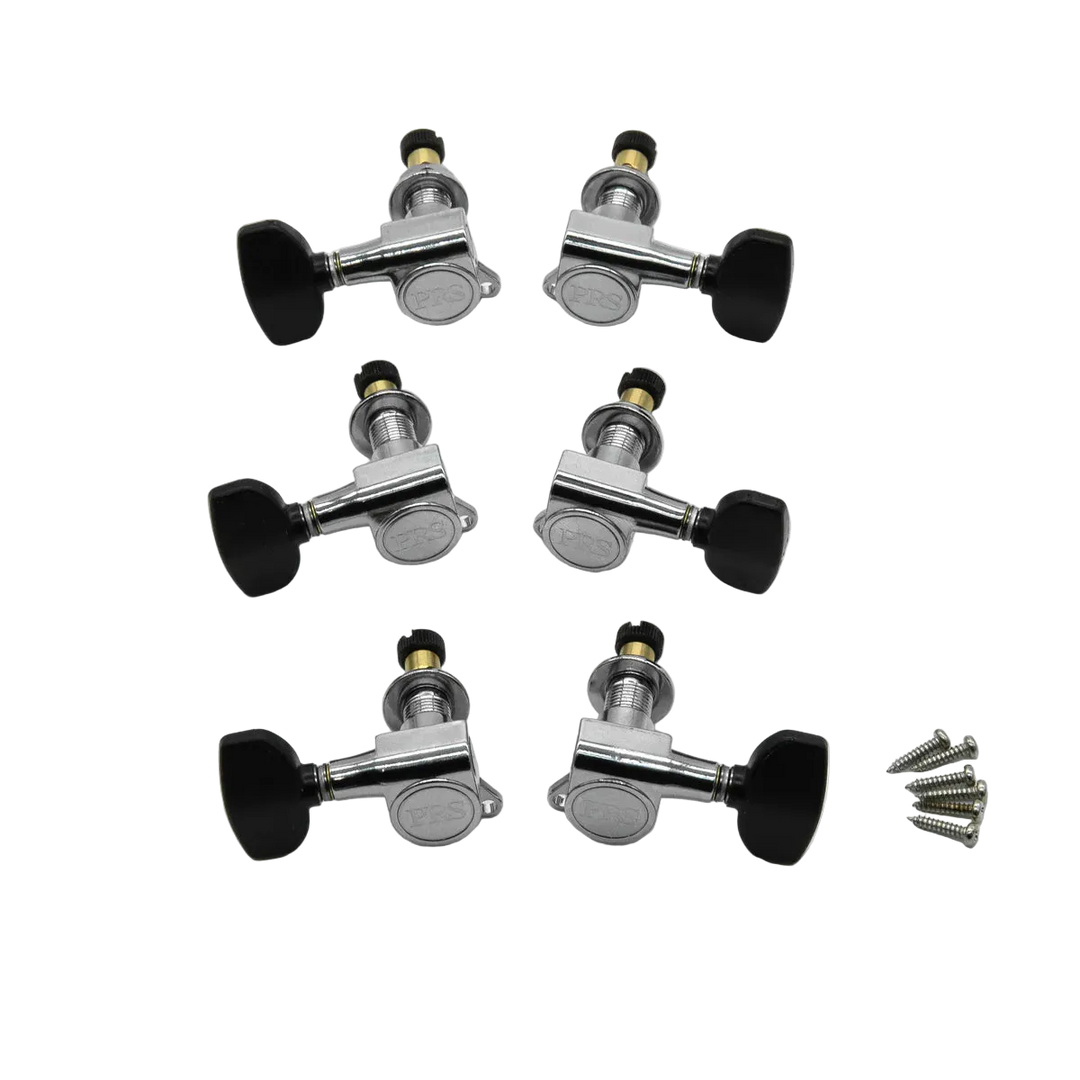 PRS SE Chrome Locking Tuners w/ Black Wing Buttons Set of 6