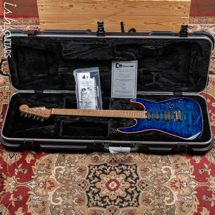 Charvel USA Select DK24 HSS 2PT CM Electric Guitar Blue Burst