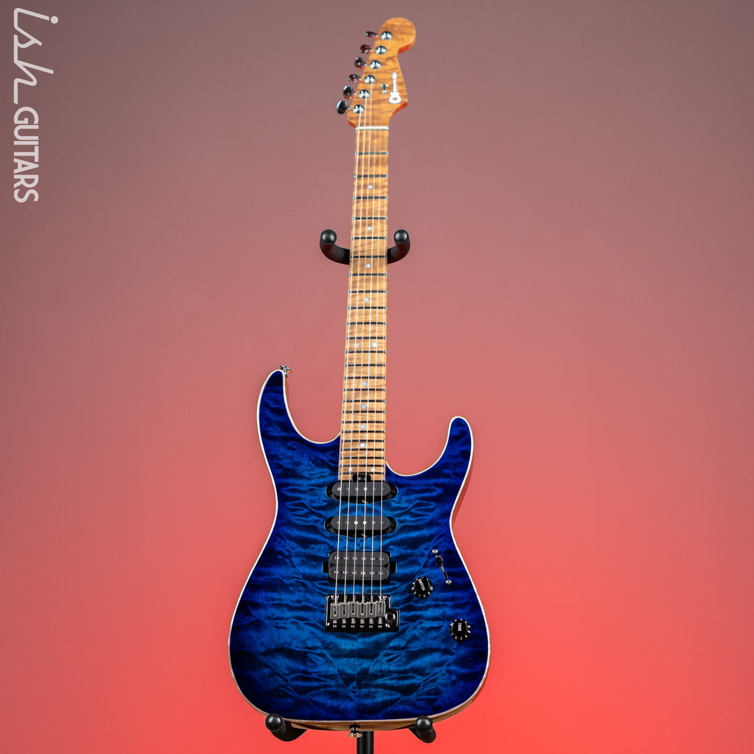 Charvel USA Select DK24 HSS 2PT CM Electric Guitar Blue Burst