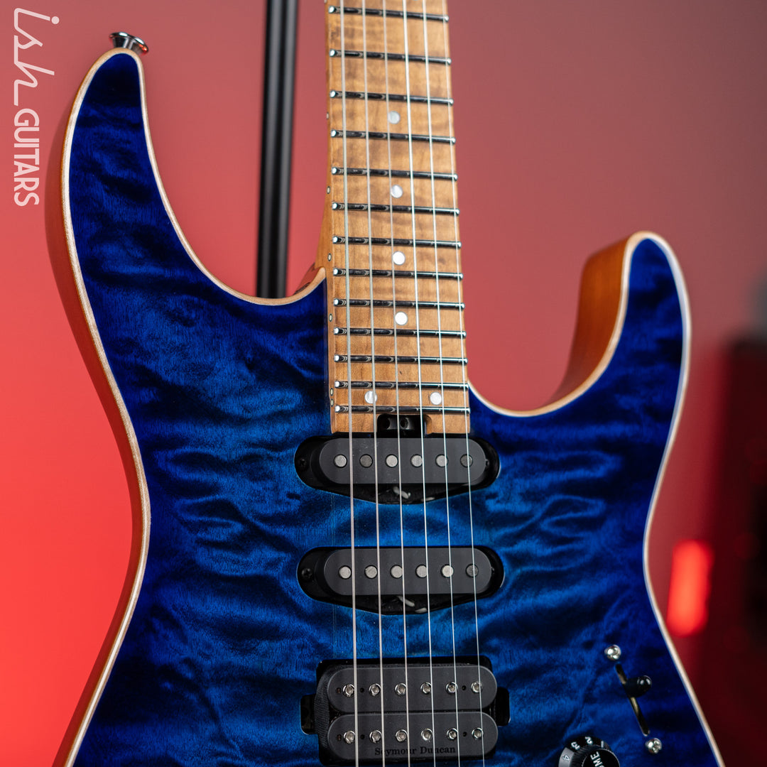 Charvel USA Select DK24 HSS 2PT CM Electric Guitar Blue Burst
