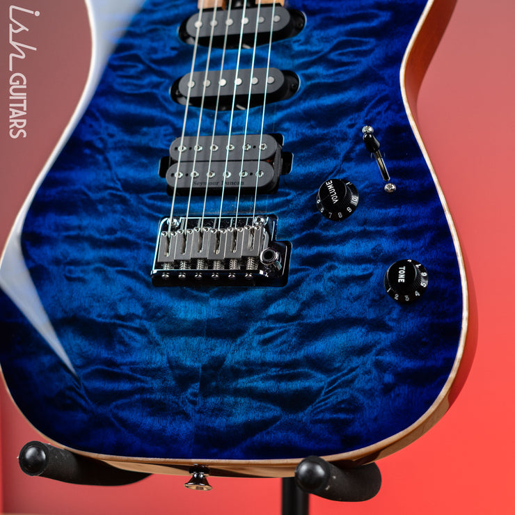 Charvel USA Select DK24 HSS 2PT CM Electric Guitar Blue Burst