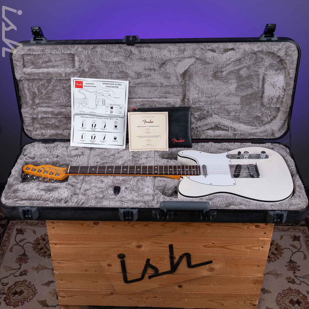 2020 Fender Tele American Ultra Artic Pearl