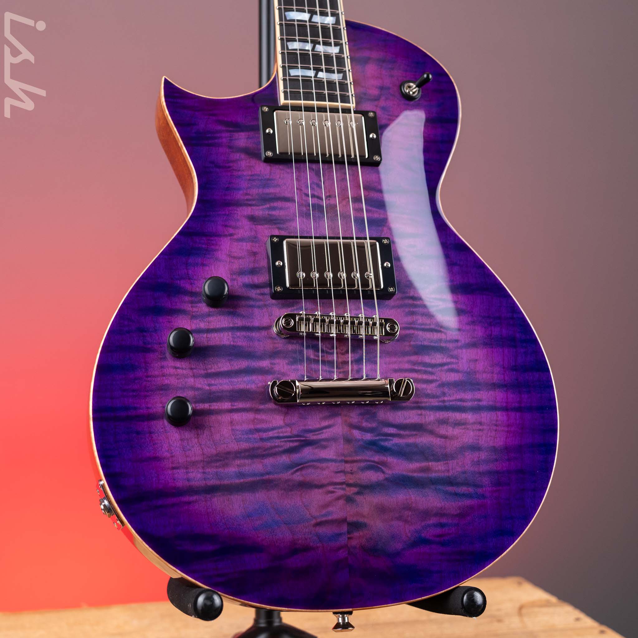 ESP USA Eclipse Left-Handed Purple Sunburst – Ish Guitars