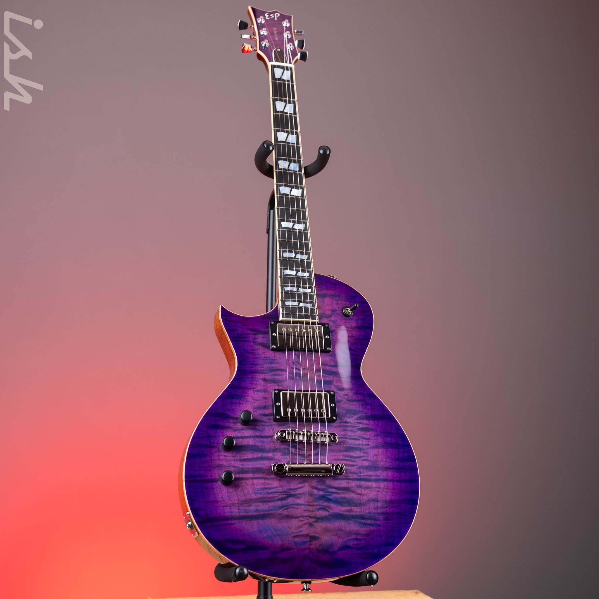 ESP USA Eclipse Left-Handed Purple Sunburst – Ish Guitars