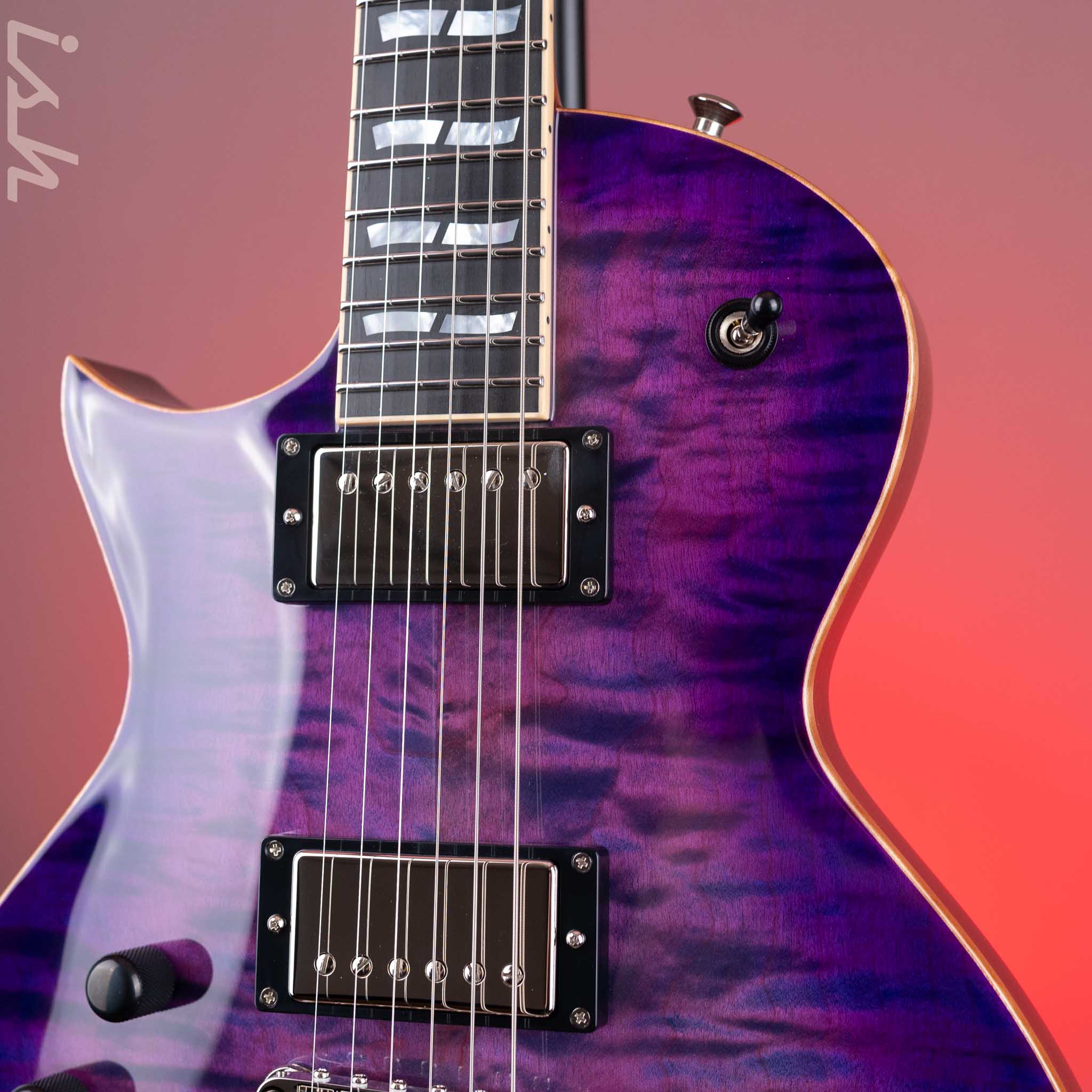 ESP USA Eclipse Left-Handed Purple Sunburst – Ish Guitars