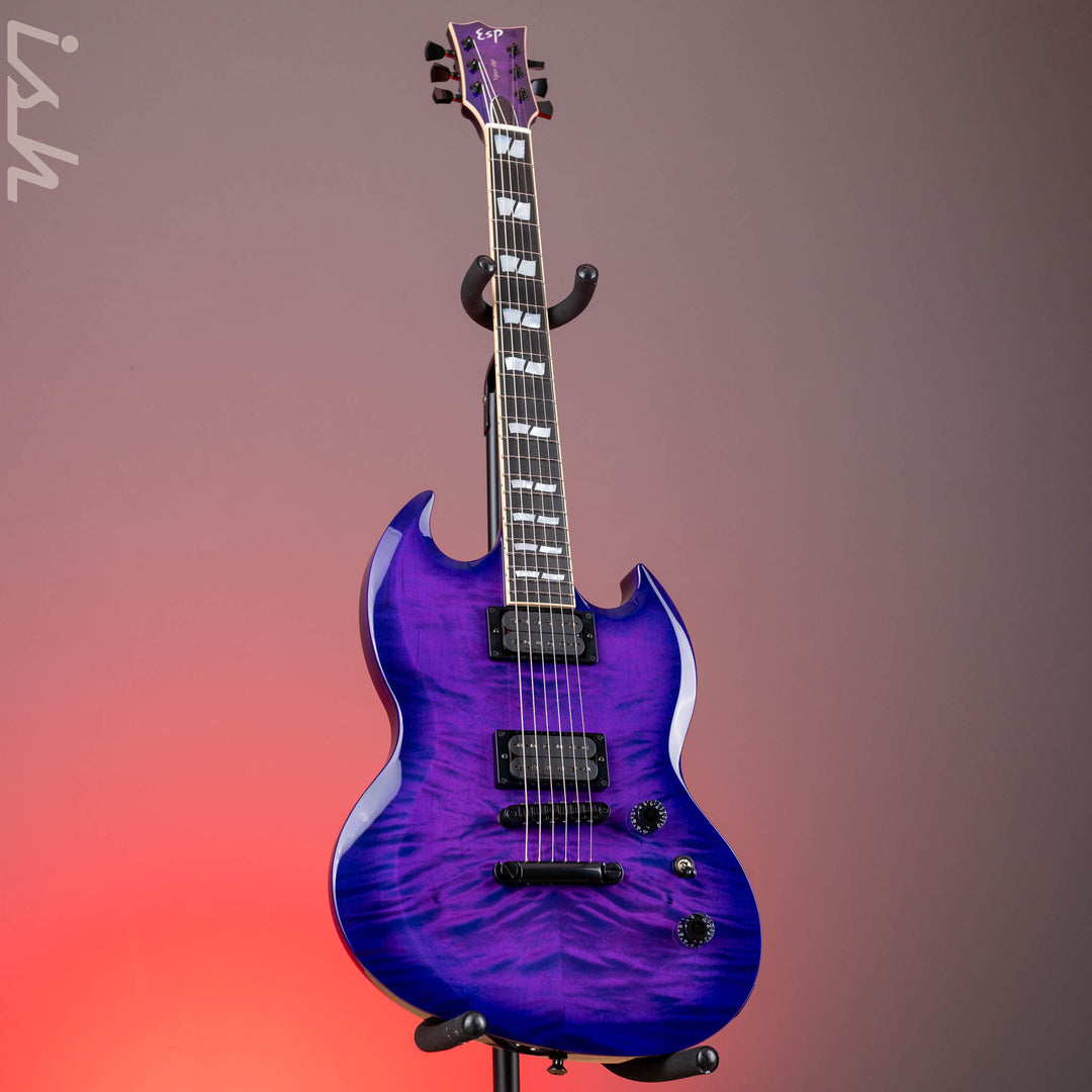 ESP USA Viper Quilted Maple Purple Sunburst