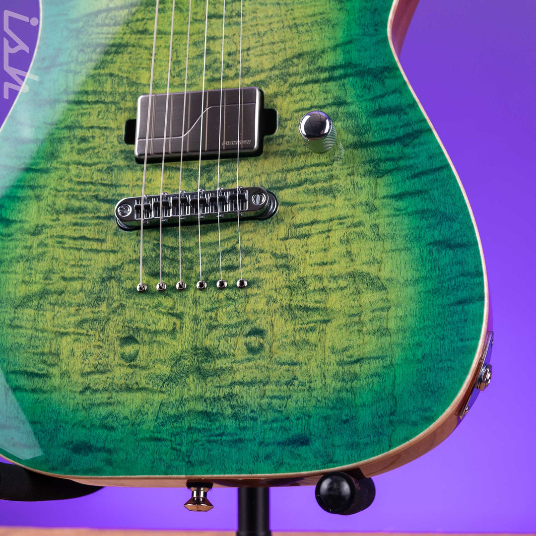 ESP USA M-I NTB NT Lime Burst Quilted Maple