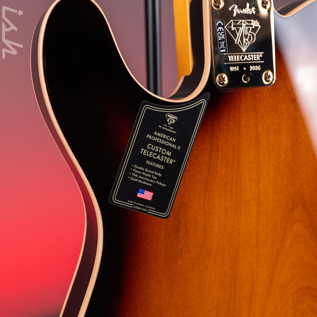 2026 Fender 75th Anniversary American Professional II Custom Telecaster 2 Color Sunburst