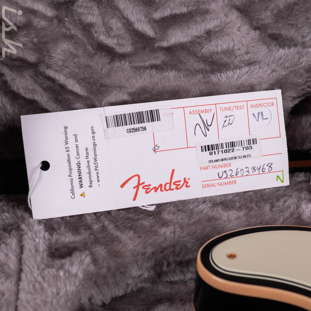 2026 Fender 75th Anniversary American Professional II Custom Telecaster 2 Color Sunburst