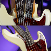 1961 Fender Jazz Bass Refin Stacked Knobs Olympic White