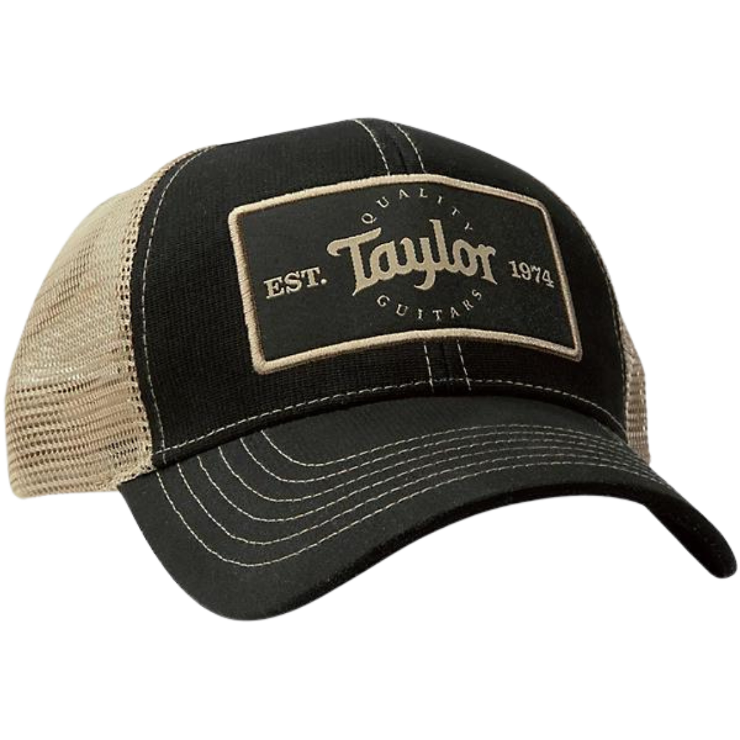 Taylor Guitars Trucker Cap Black/Khaki w/ Taylor Patch