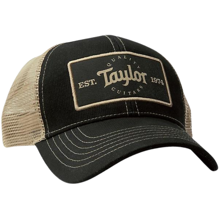 Taylor Guitars Trucker Cap Black/Khaki w/ Taylor Patch