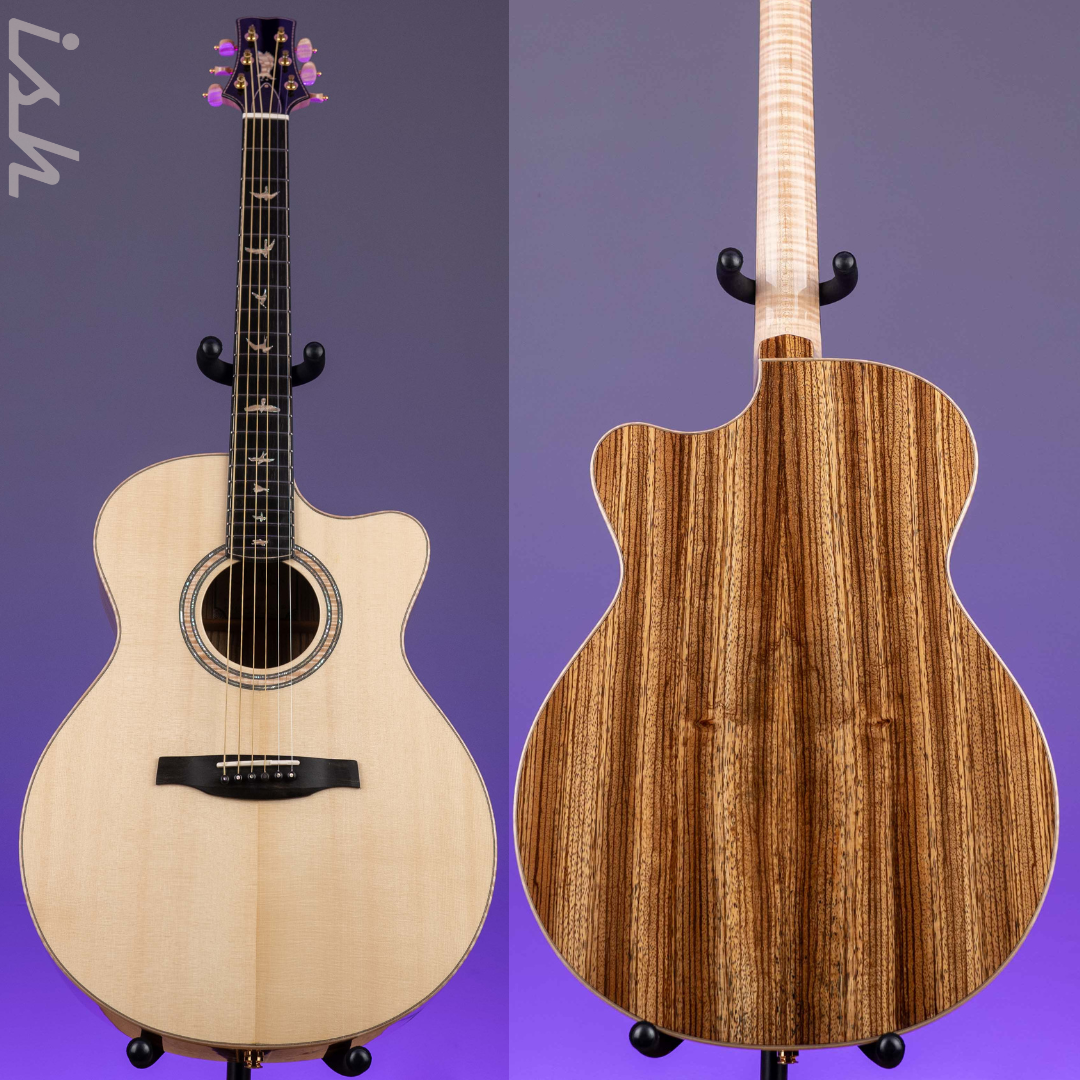 PRS Private Stock Angelus Cutaway European Spruce Zebrawood