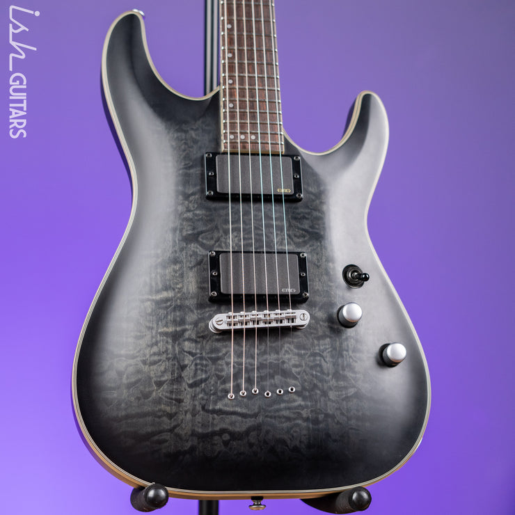 2017 Schecter C1 Platinum Satin Black Burst