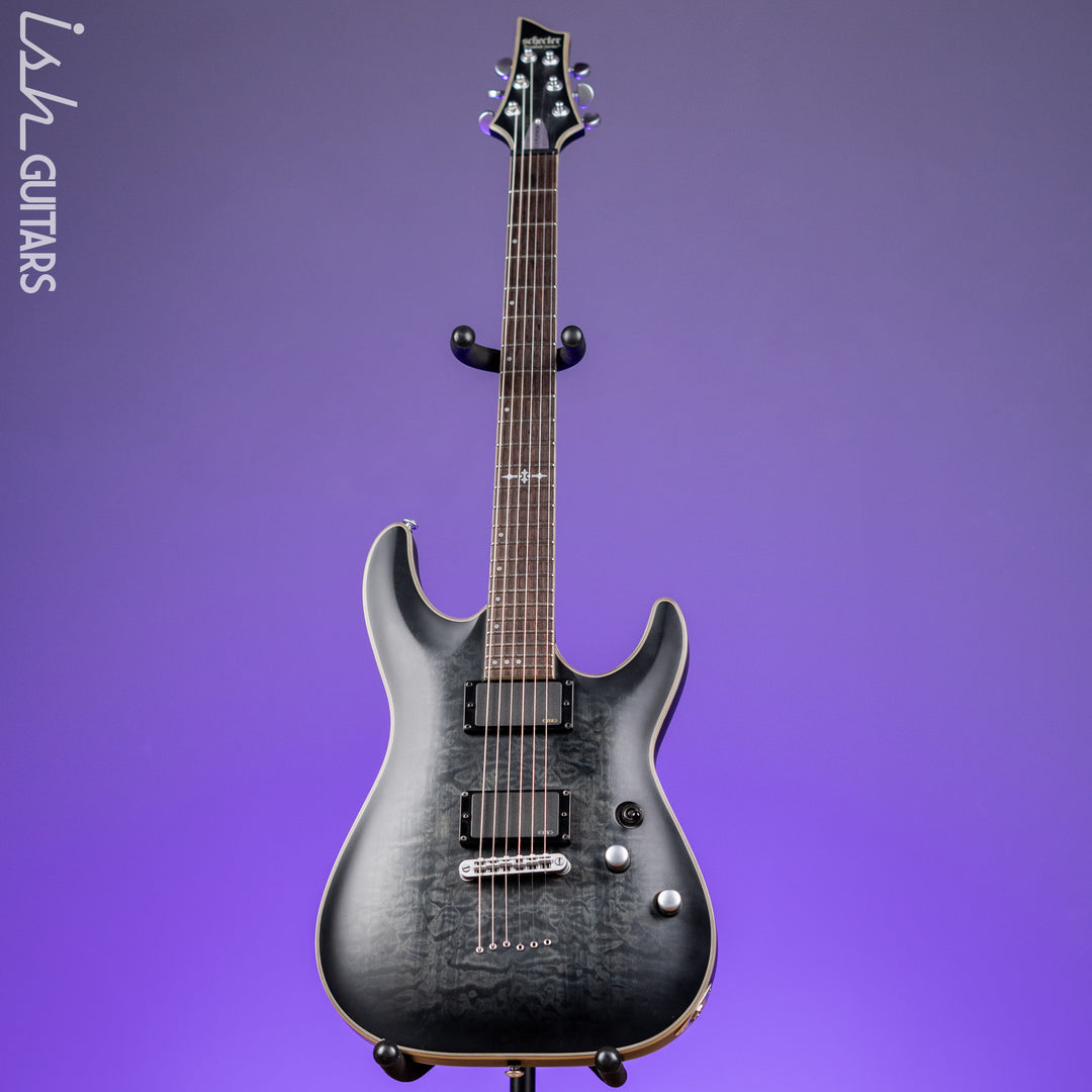 2017 Schecter C1 Platinum Satin Black Burst