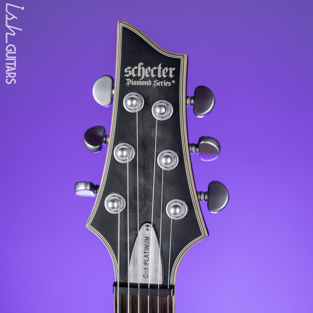 2017 Schecter C1 Platinum Satin Black Burst