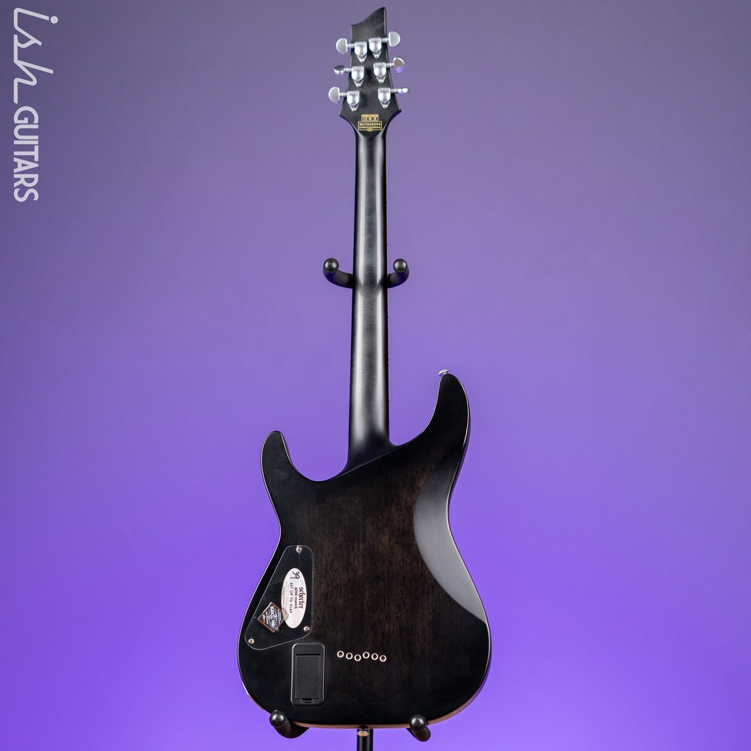 2017 Schecter C1 Platinum Satin Black Burst