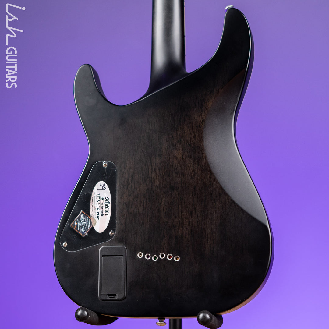 2017 Schecter C1 Platinum Satin Black Burst