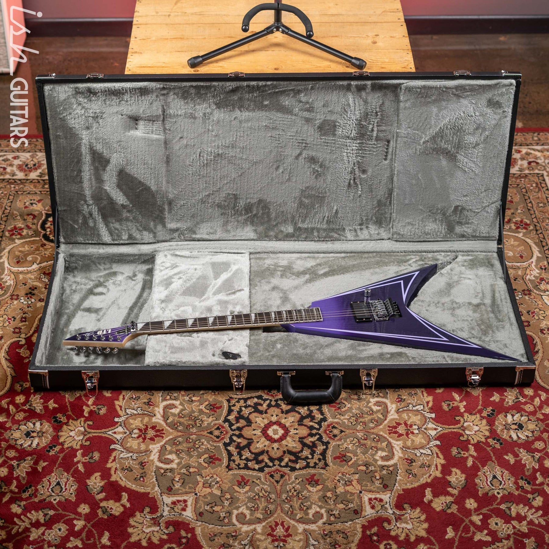 ESP LTD Alexi Laiho Hexed Signature Electric Guitar Purple Fade Demo ...