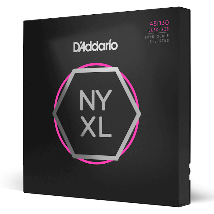 D’Addario NYXL 45/130 Regular Light Long Scale 5-String Bass Strings