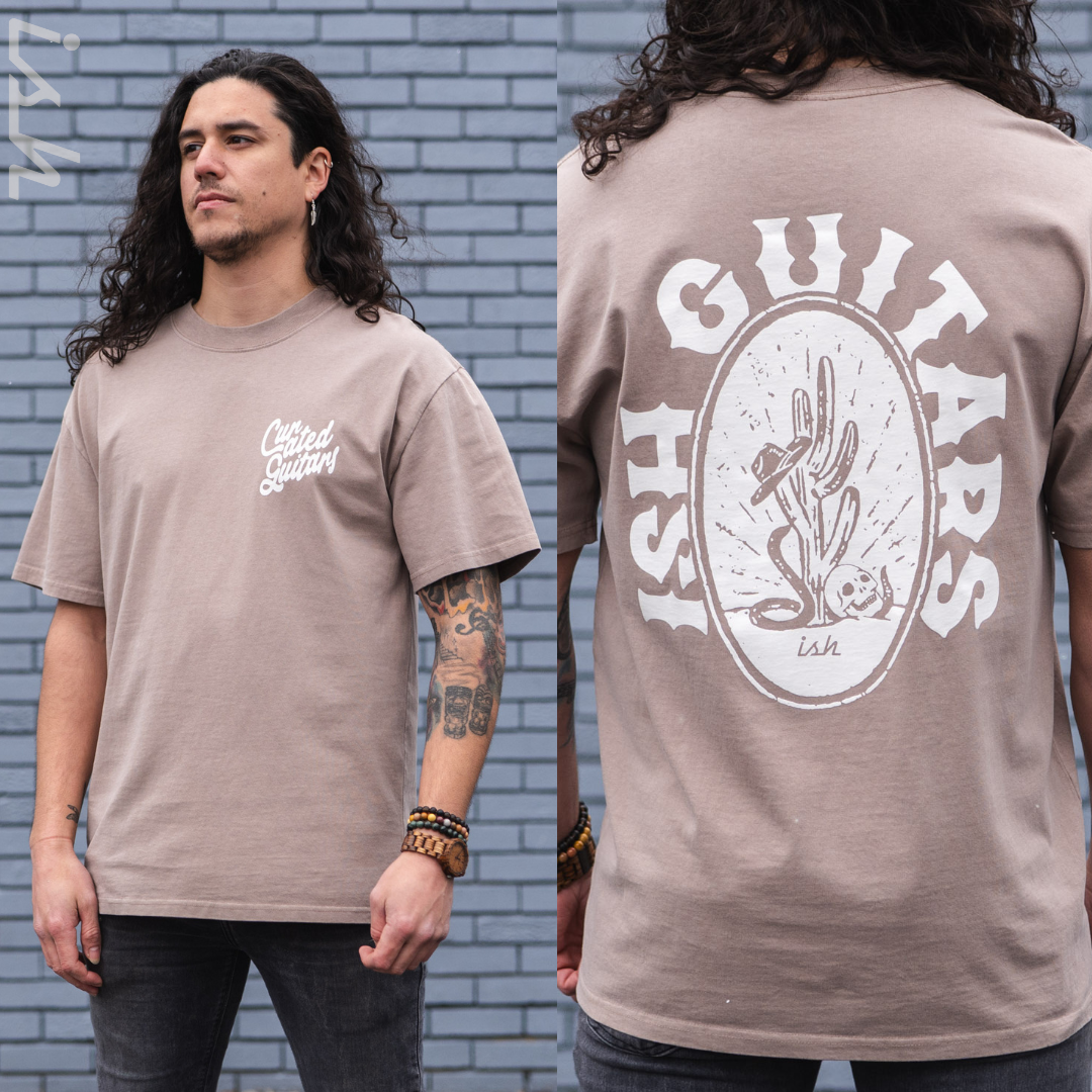 Ish Cactus Heavy Faded Tee - Faded Mushroom