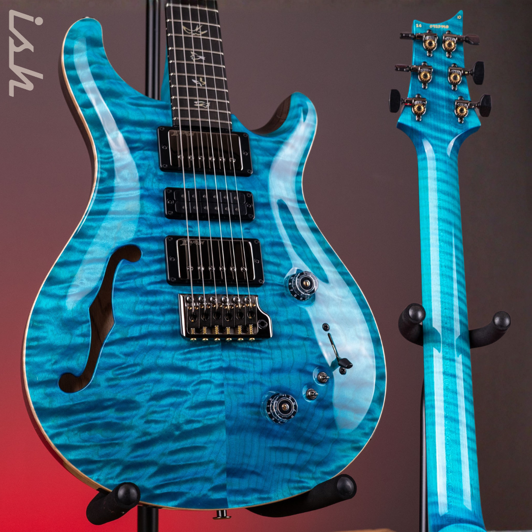PRS Wood Library Special Semi-Hollow 10-Top Quilt Aquableux Custom Color