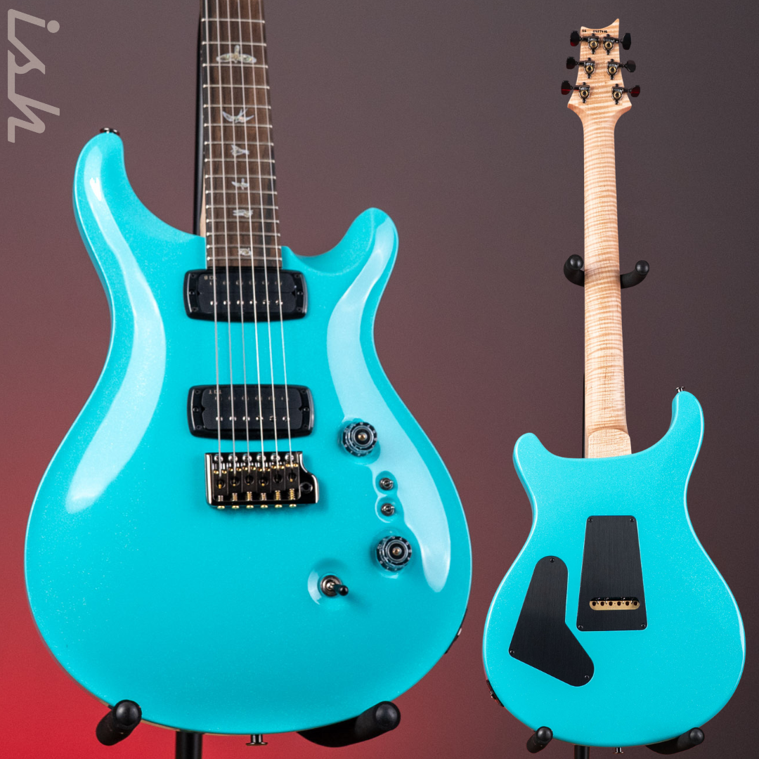 PRS Wood Library Custom 24-08 Mango Top Opaque Blue Holoflake