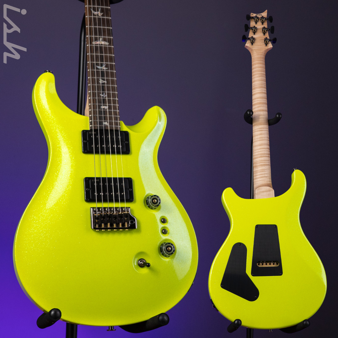 PRS Wood Library Custom 24-08 DMO Neon Yellow Holoflake