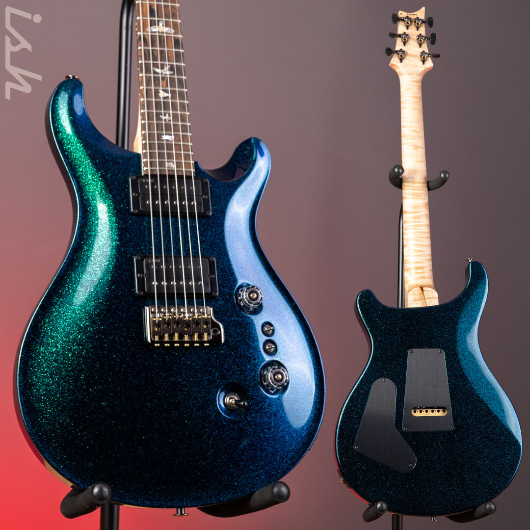 PRS Wood Library Custom 24-08 DMO Blue Green Colorshift Holoflake Custom Color