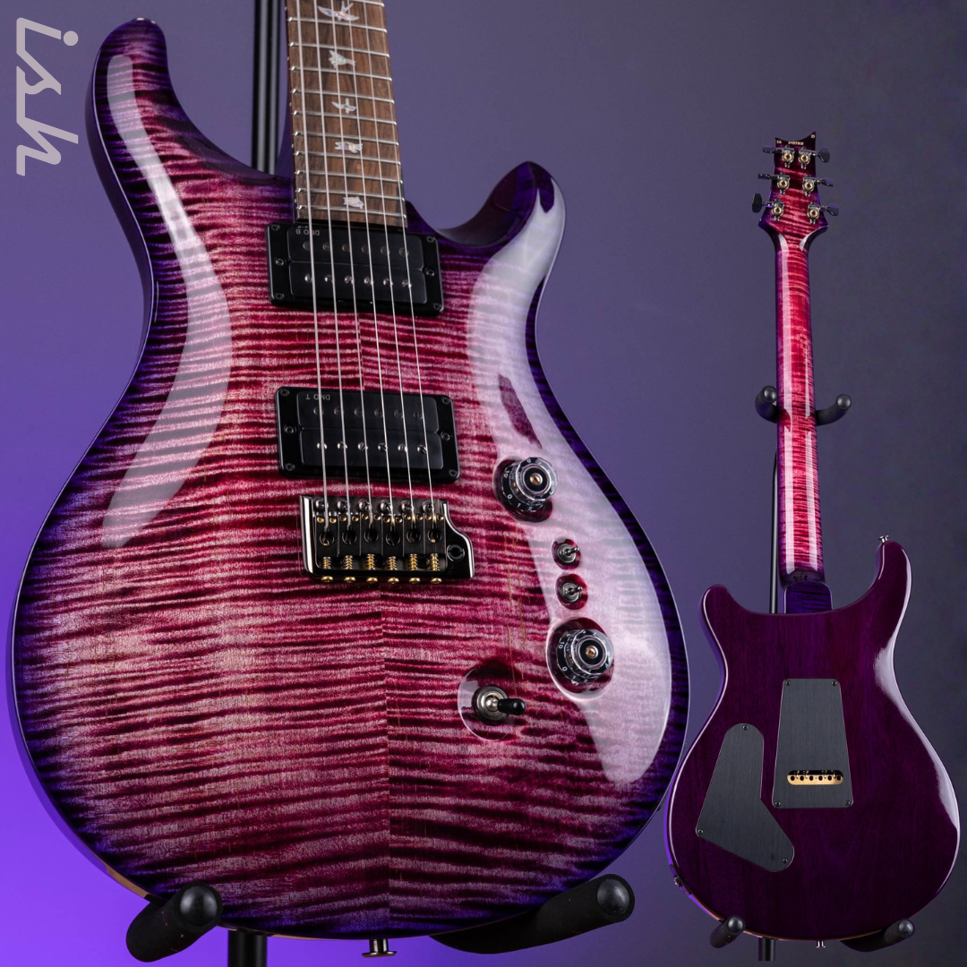PRS Wood Library Custom 24-08 10-Top DMO Pomegranate Purple Burst Sprayer&